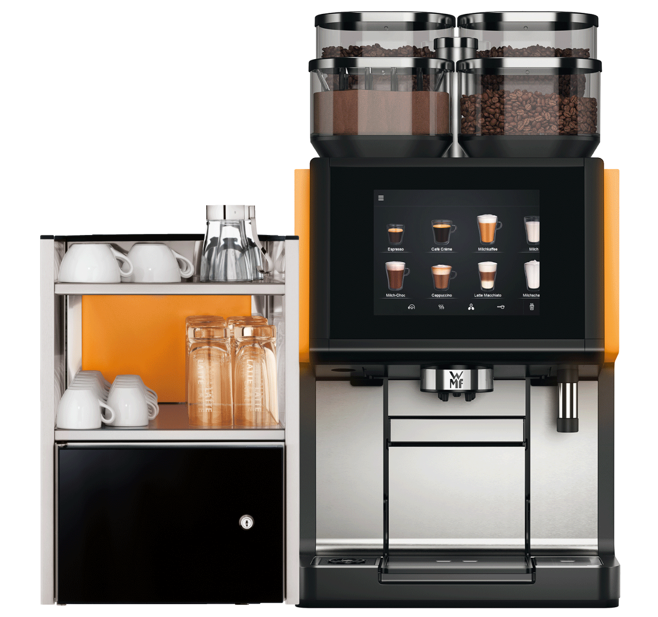 WMF 9000S+ Automatic Coffee Machine w/fridge